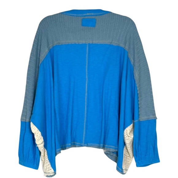 NWOT POL Mixed Media Boho Patchwork Blouse - Picture 6 of 9